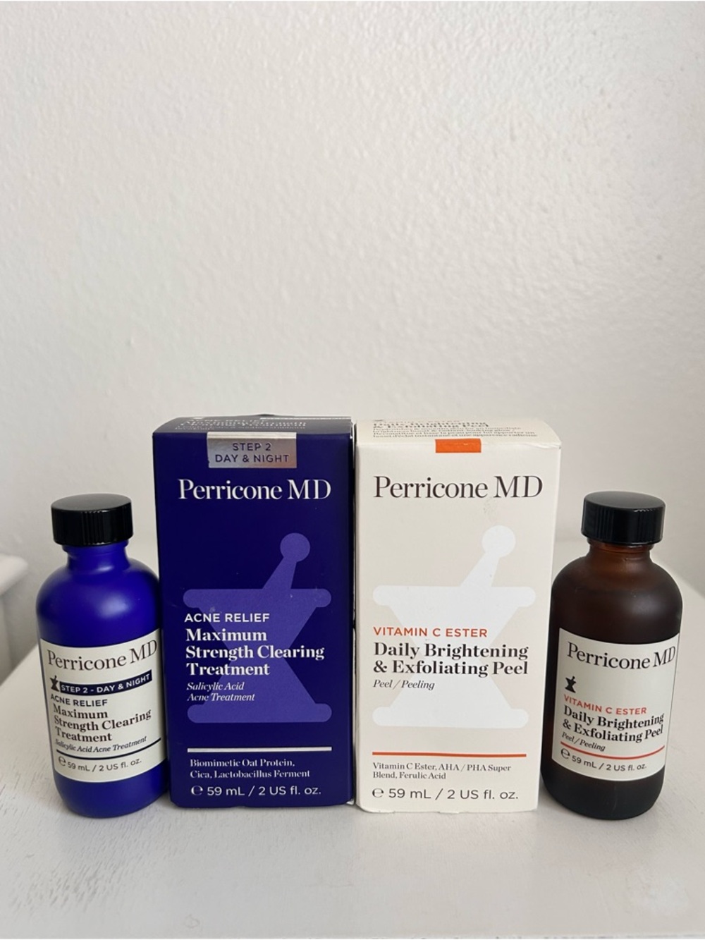 Perricone MD Maximum Strength Clearing & Brightening Exfoliating Peel Set NWT